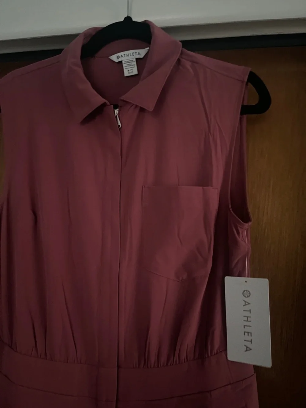NWT Athleta Brooklyn Heights Wide Leg Jumpsuit in Mauve size 8 Tall - Picture 3 of 12